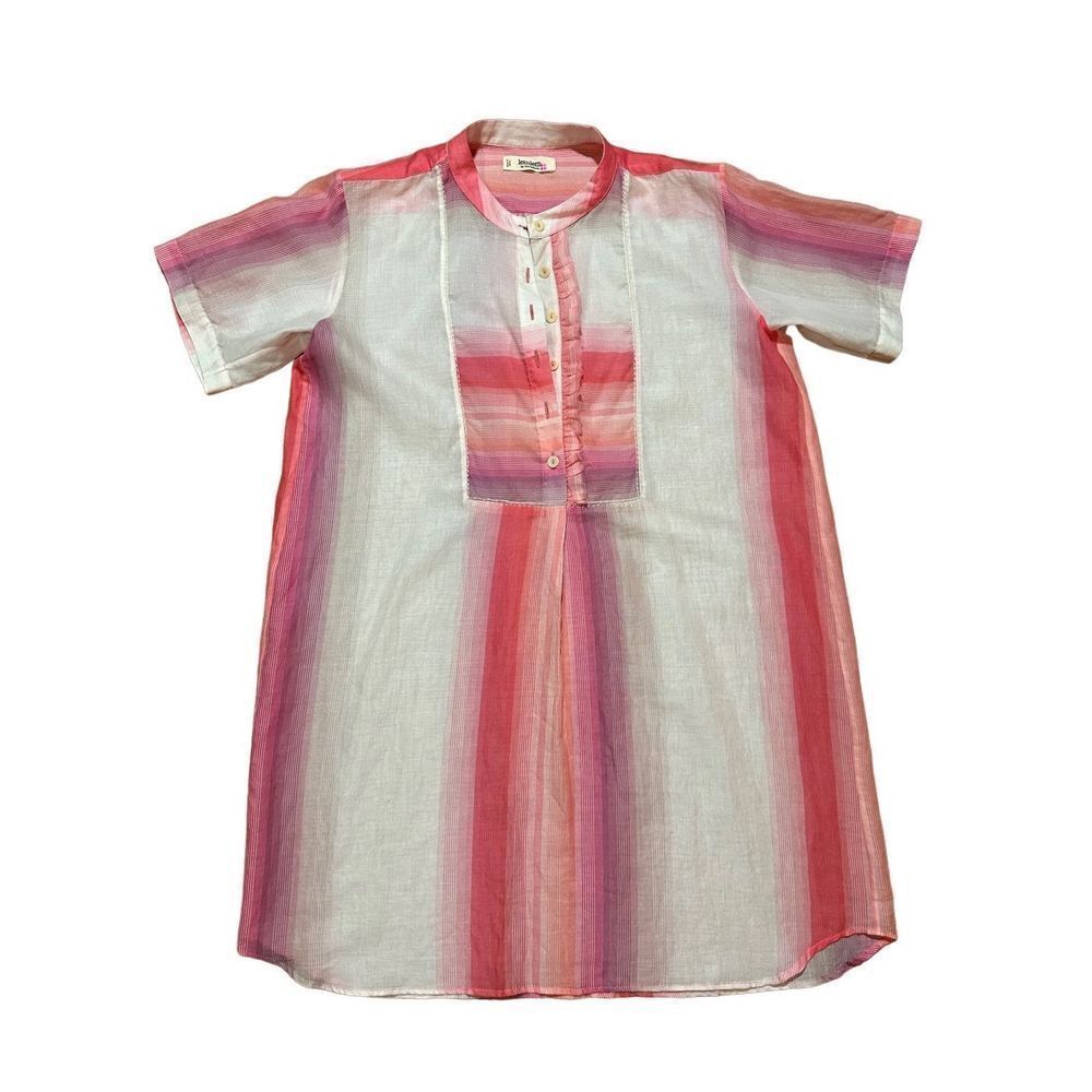 Lemlem pink striped tunic‎ swim cover sz large